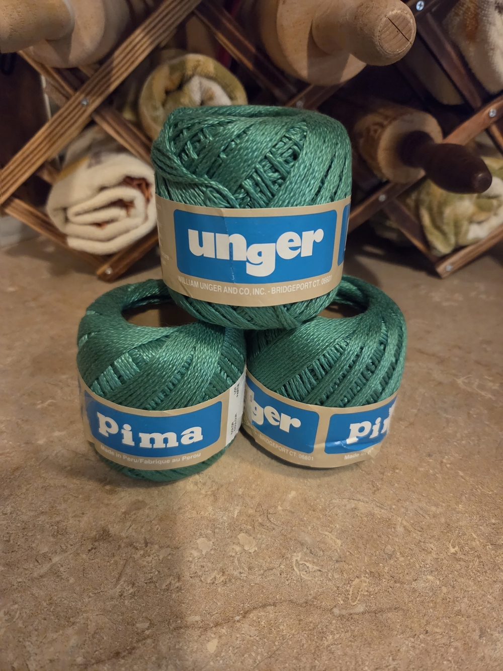Unger Pima Green Crochet Thread